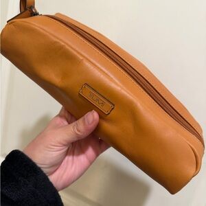 Tumi Caramel Leather Accessory Case
